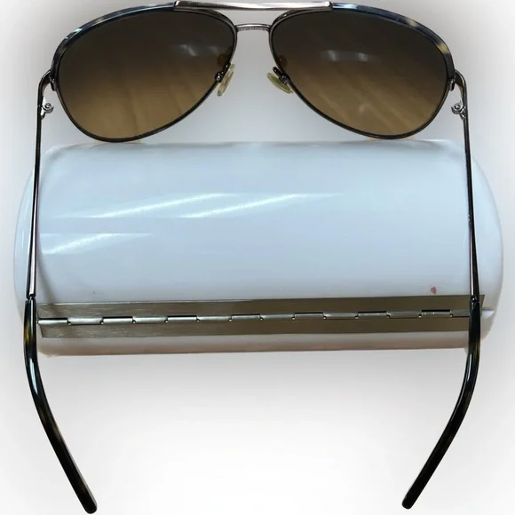 โจHPโจ โJIMMY CHOOโ AVIATOR SUNGLASSES WITH HARD CASE AND CLEANING CLOTH, GUC - Picture 5 of 7